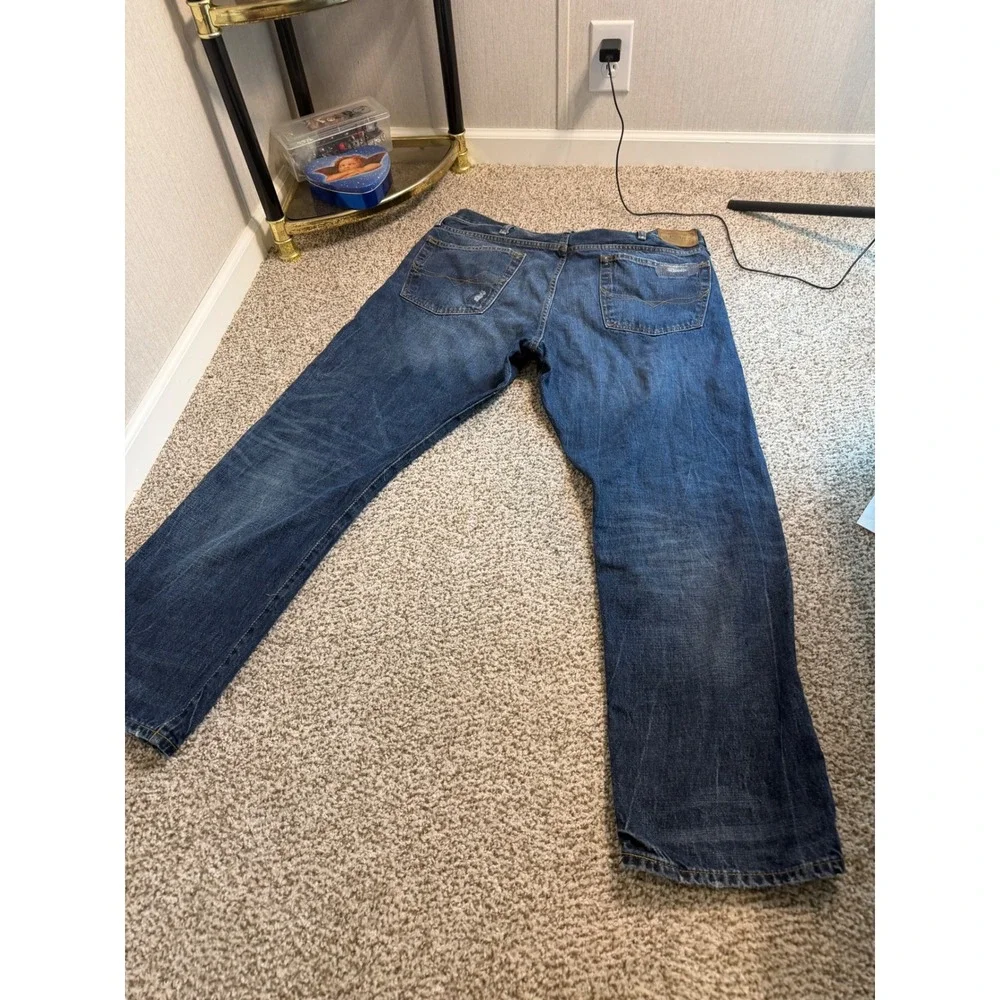 Polo Ralph Lauren Classic Fit Distressed Repaired Blue Jeans 40x32 Mens
